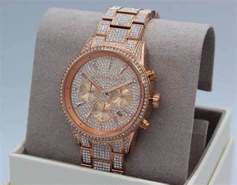 michael kors watch rose gold with diamonds